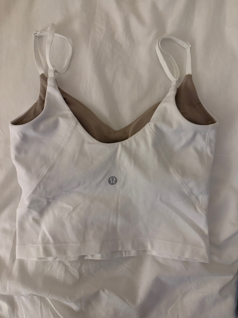 White Lululemon crop tank